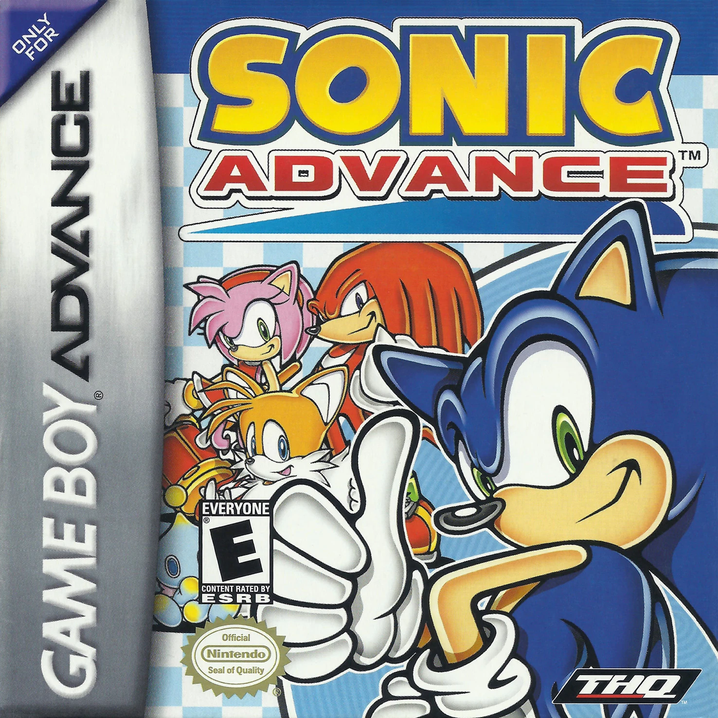 《索尼克A》美版 GBA 盒绘